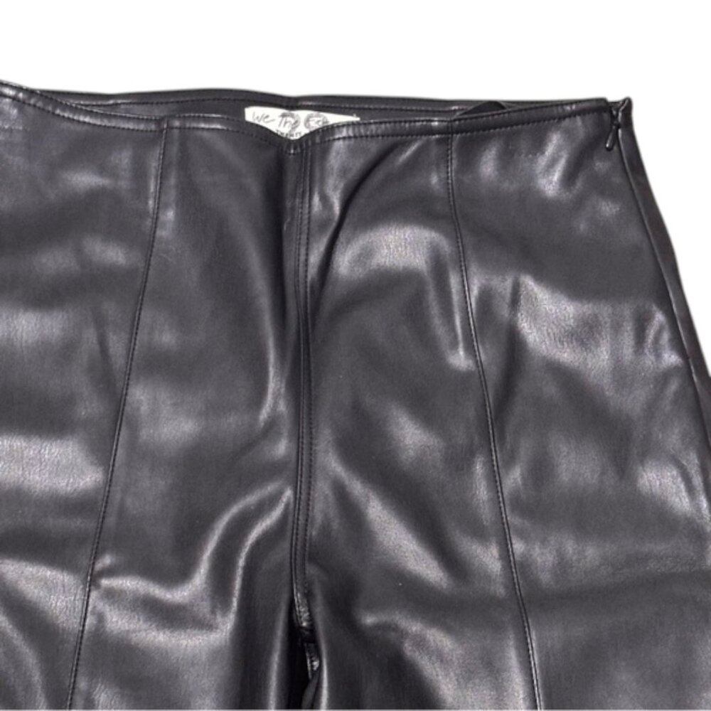Free People We The Free Black Spitfire Vegan Leather Skinny Pants High Rise 29 - Picture 3 of 8